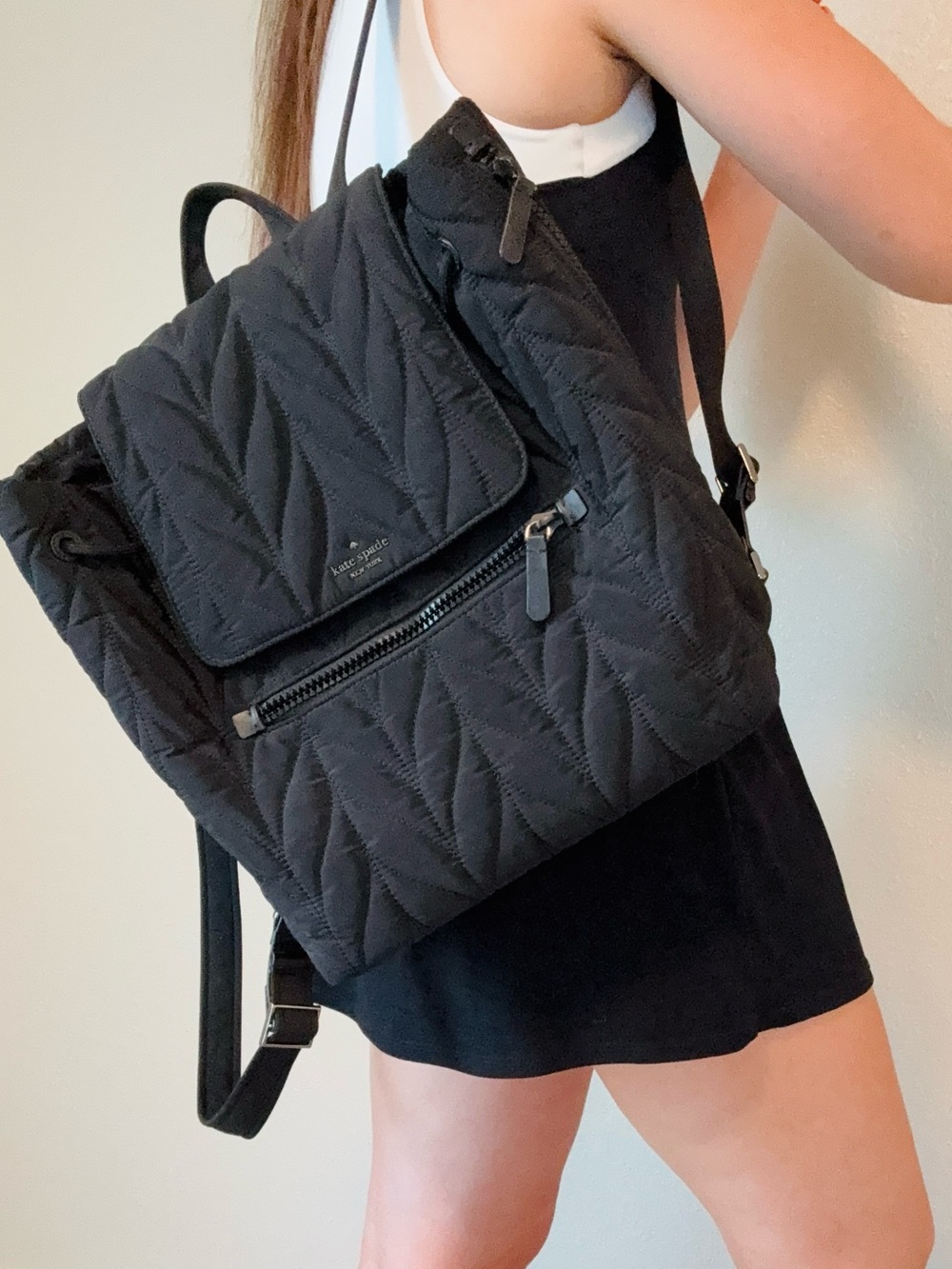 Kate Spade Ellie Quilted Women's Backpack - Black OS